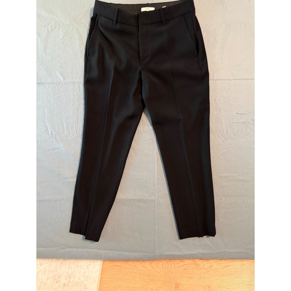 Vince Womens Black Tailored Trousers Japanese Fabric Slim Tapered Pants Size 8